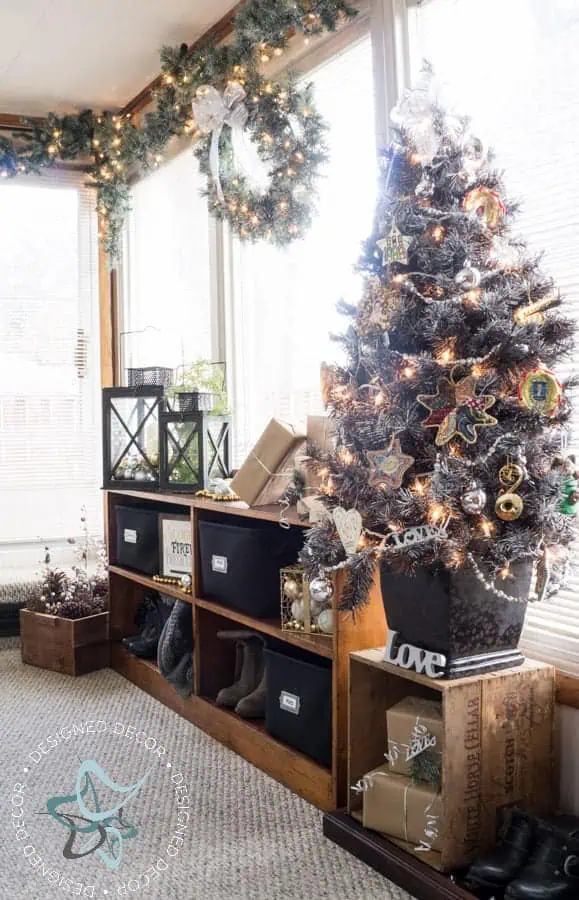 Sharing my 4-foot chocolate truffle potted Christmas tree from Treetopia.com. I am sharing how I decorated our "love tree" - www.designeddecor.com treetopia-design-council-christmas-in-all-shapes-and-sizes-designed-decor-1