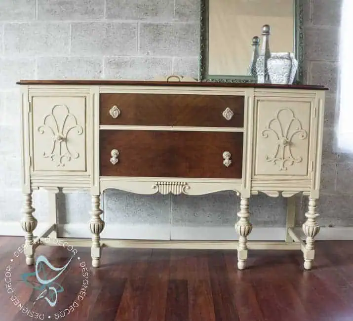 Painted Buffet- Buffet Makeover dining-table-buffet-painted-furniture-8