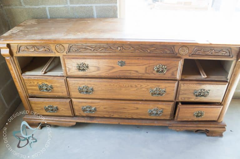 Repurposed Dresser to Media Center! Designed Decor