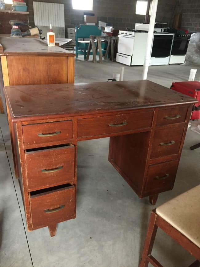 Desk with Fabric Drawers