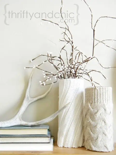 thriftyandchic-sweater-vases thriftyandchic-sweater-vases