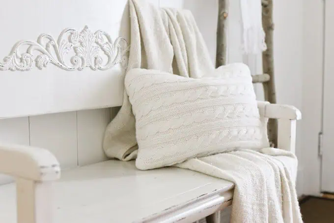 winter-entry-way-sweater-pillow-tidbits winter-entry-way-sweater-pillow-tidbits
