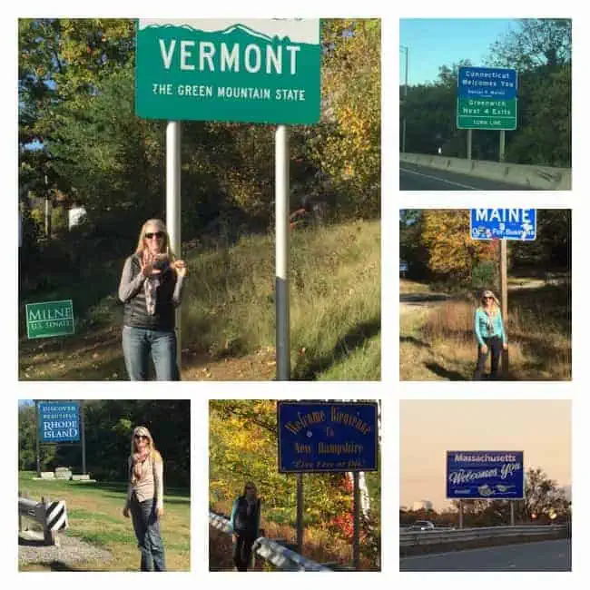 %0 states Visited- Vermont - Rhode Island - New Hampshire - Massachusetts - Maine- Connecticut Last 6 states for 50 visited