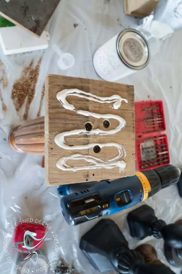 Gorilla Wood Glue repurposed diy candlestick-4