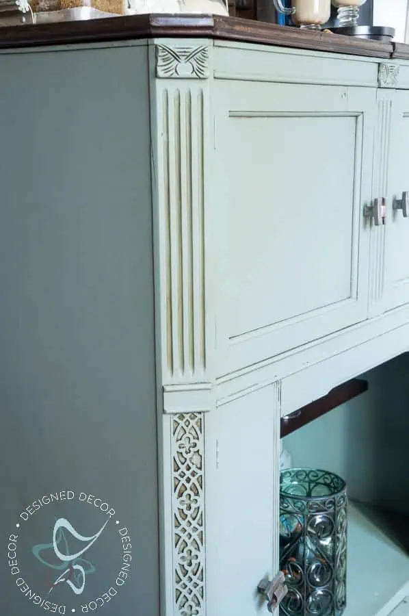 Custom Color- Amy Howard One Step Paint repurposed-radio-cabinet-coffee-bar-drink-station-27