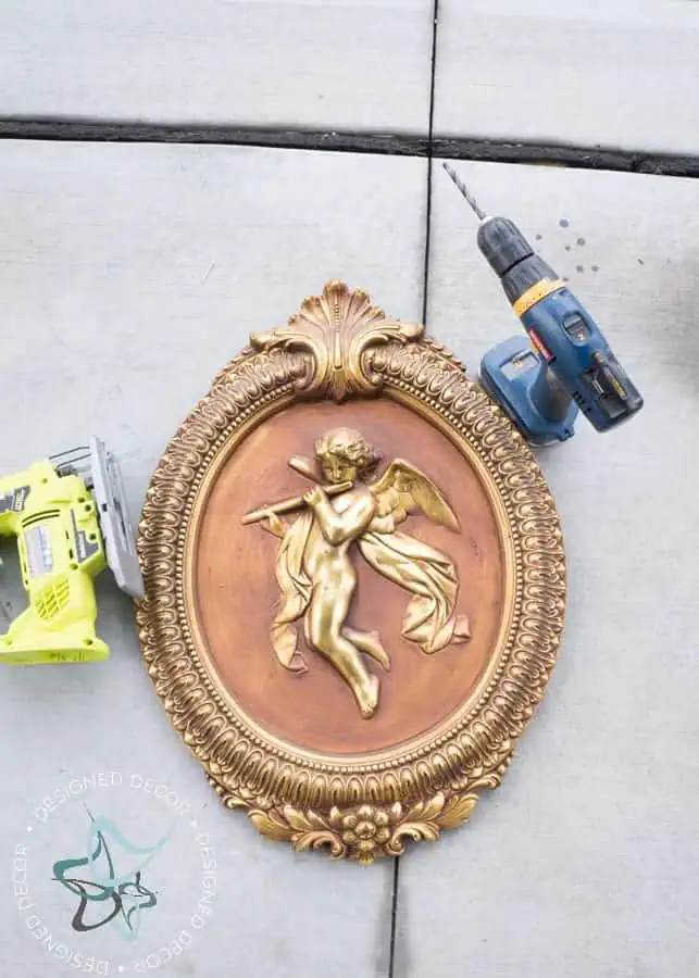 Trash to Treasure Home Decor Updated-Ornate-Oval-Wood-Frame-7