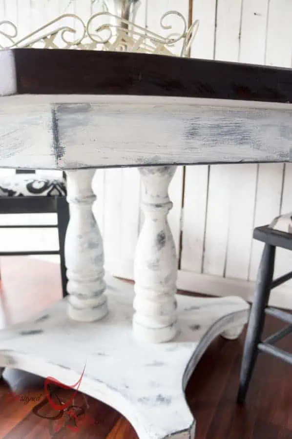 Farmhouse style round dining table Farmhouse Style Dining Table- Shabby Chic-Repainted Furniture- DIY- Round Dining Table and Chairs- Le Dirt- Aging Dust (9 of 15)