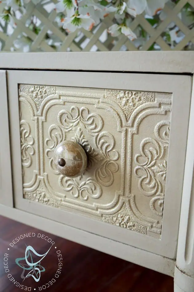 dry brush pearl effects on to paint to bring up the shine Wallpaper Side Table-
