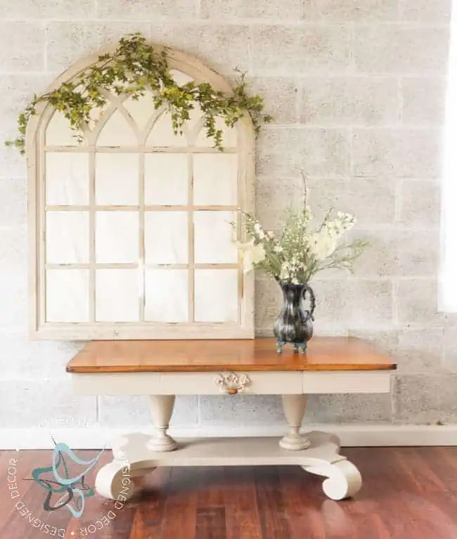 stain-top-painted-coffee-table-makeover- Designed Decor stain-top-painted-coffee-table-5