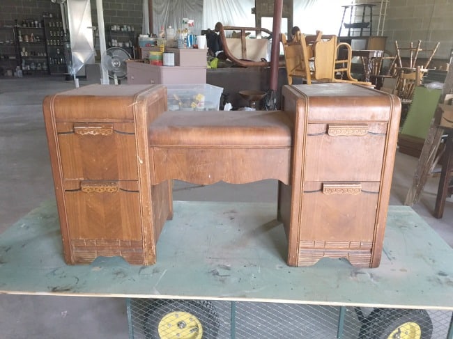 vintage waterfall vanity