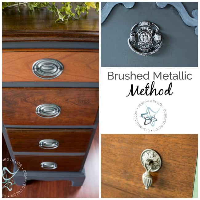 Graphic on the Brushed Metallic Method- How to Paint Hardware