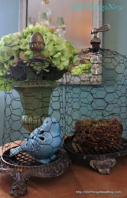 DIY-Chicken-Wire-Cloche-Old Things New Blog DIY-Chicken-Wire-Cloche-Old Things New Blog