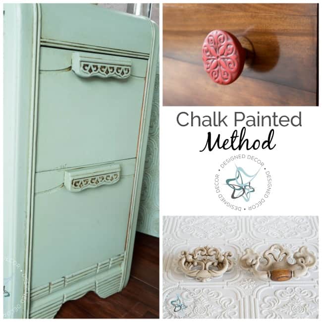 Graphic on How to Paint Hardware- Chalk Painted Method- 