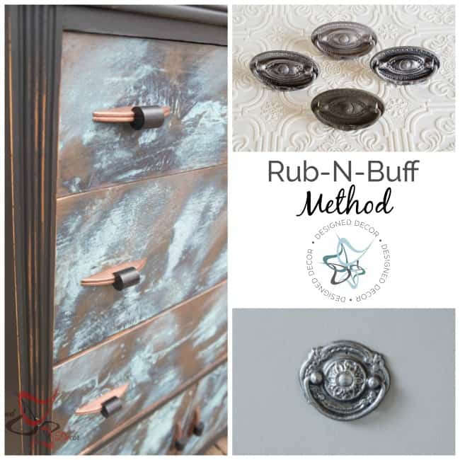 Painting Cabinet Handles - An Easy Update with Rub & Buff