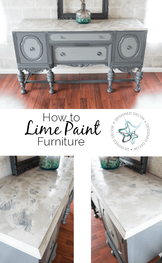 graphic on How to lime paint furniture