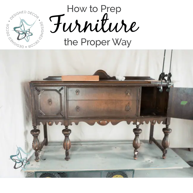 old antique wood buffet