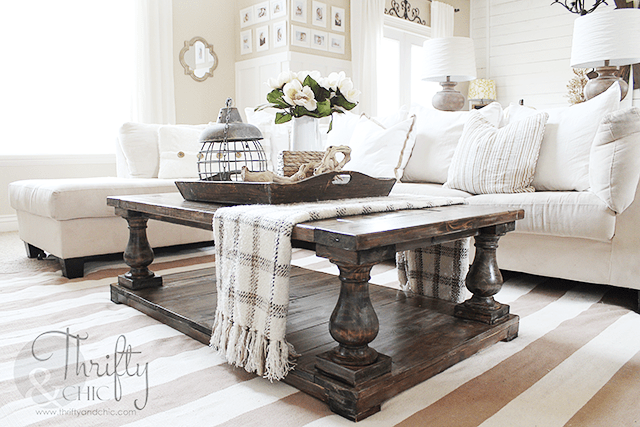 Thrify Chic DIY Balustrade coffee table