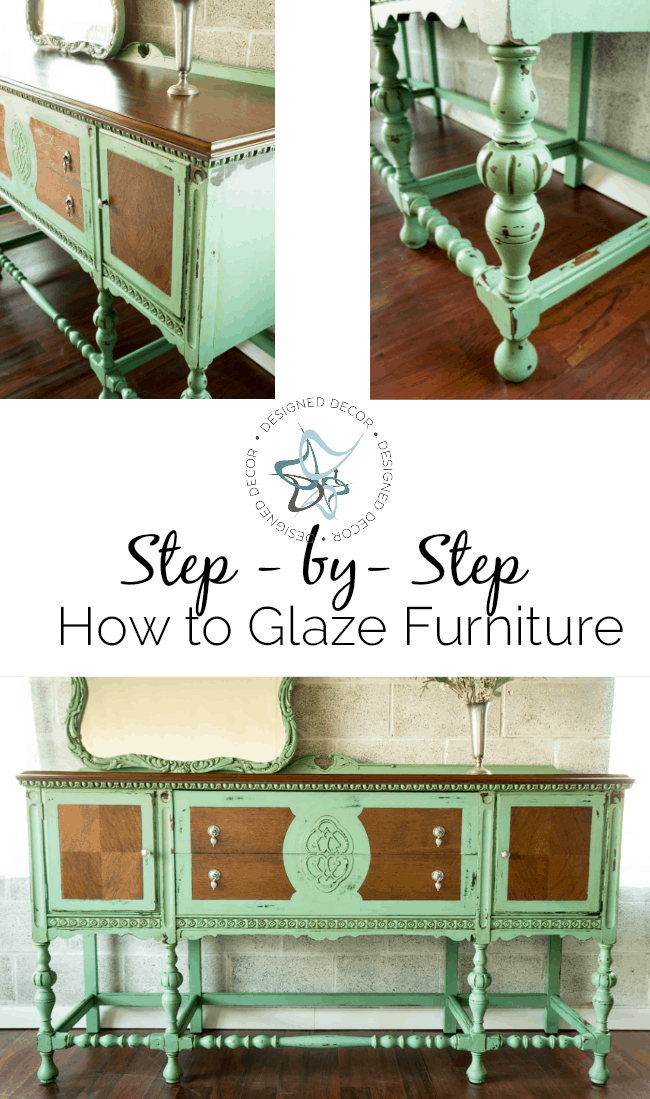 graphic for step-by-step-how to glaze furniture workshop