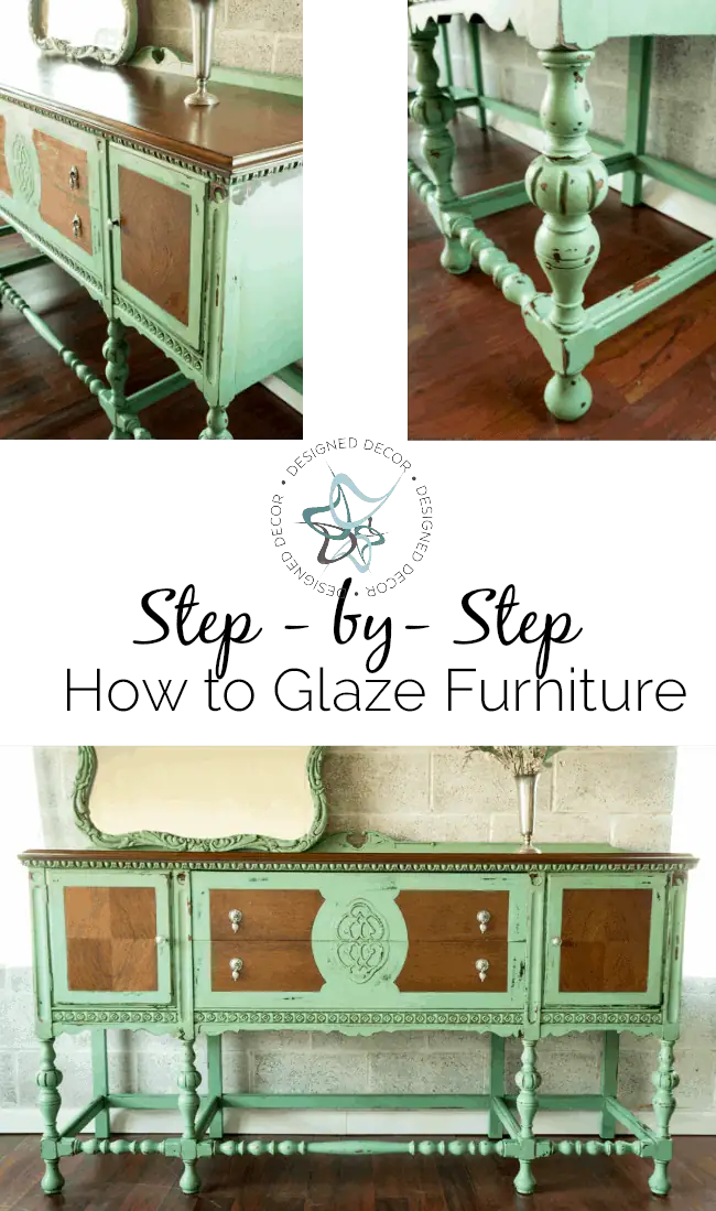 step-by-step-how to glaze furniture- online furniture painting workshop- Designed Decor graphic for step-by-step-how to glaze furniture workshop