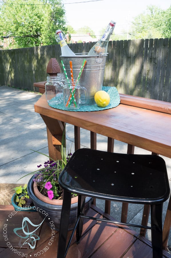 Build a DIY Flip Up Deck Bar! - Designed Decor