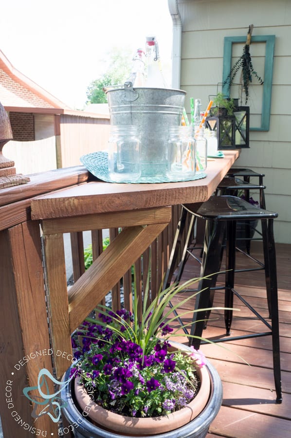 Build a DIY Flip Up Deck Bar! ~- Designed Decor