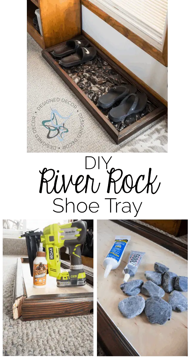 River Rock-Diy Shoe Tray-Designed Decor