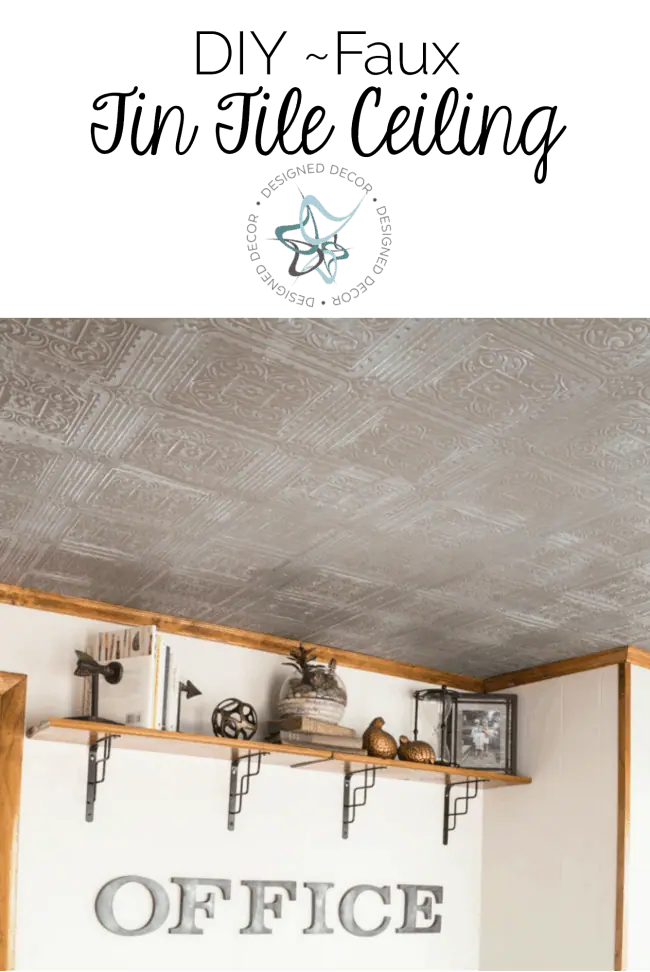 DIY-Faux-Tin-Tile-Ceiling-Makeover