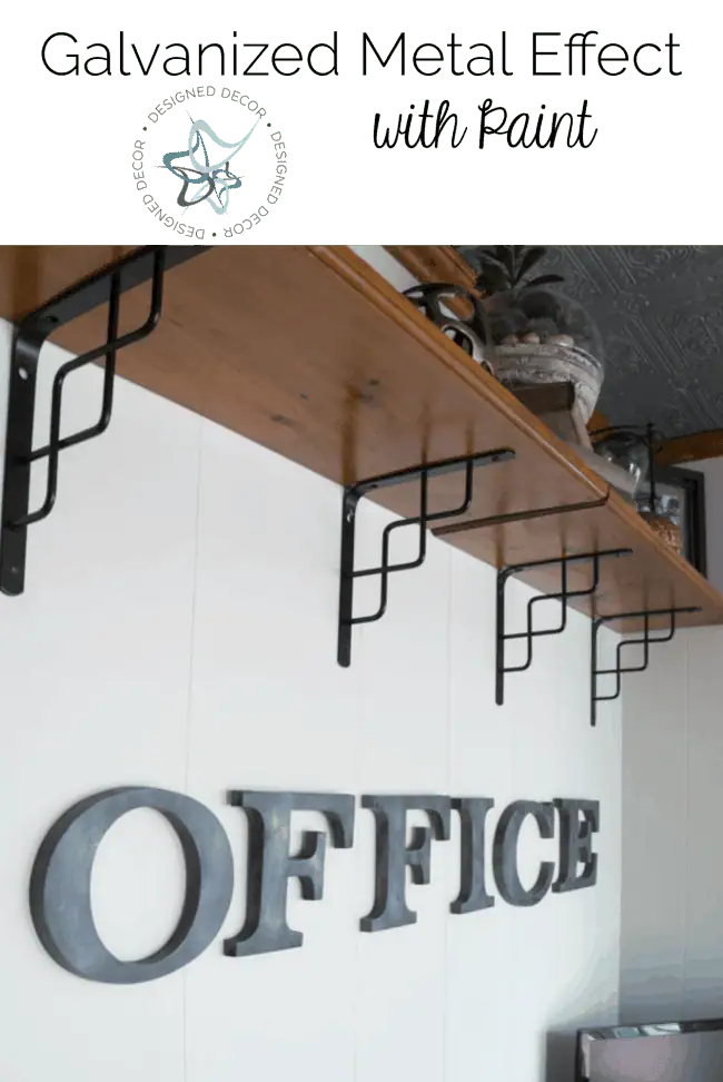 Create a galvanized metal paint effect on any surface. Come see what products to use and a step by step tutorial by Designed Decor