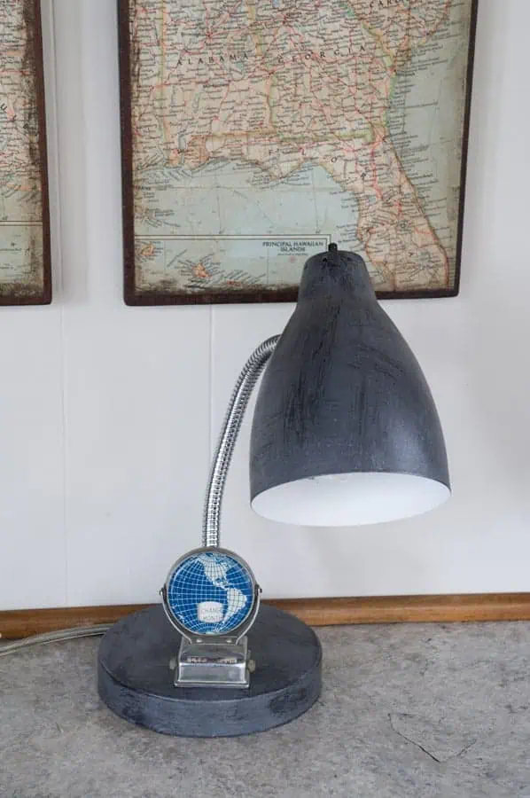 Lamp Makeover- Galvanized Paint