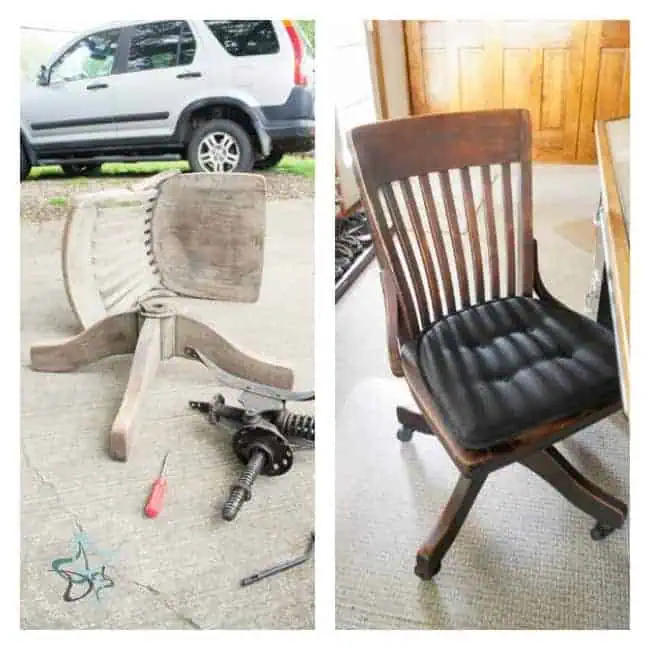 Antique-Wood-Desk-Chair-Makeover