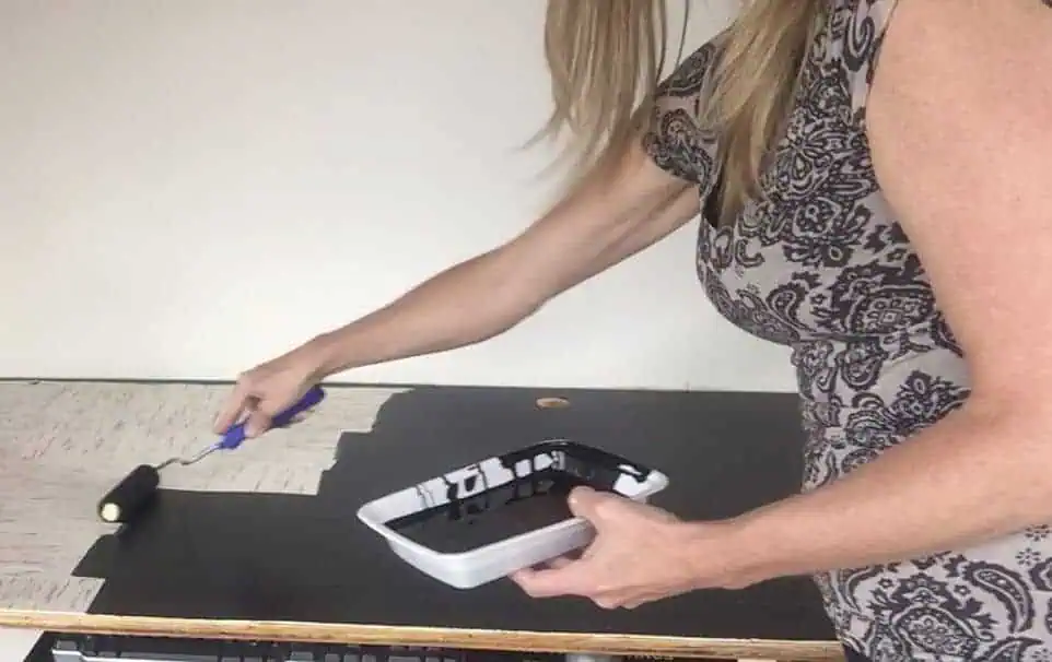 paper transformations- counter top makeover- priming