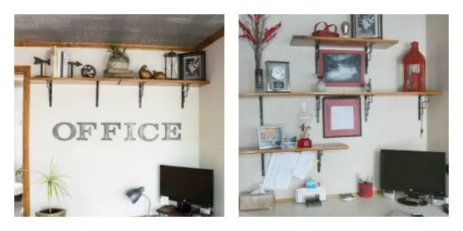 Office Makeover- Decluttering-Shelving