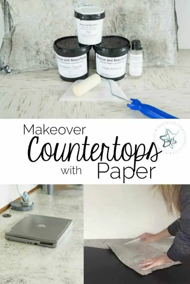 DIY Paper Transformations Countertop Makeover - Designed Decor