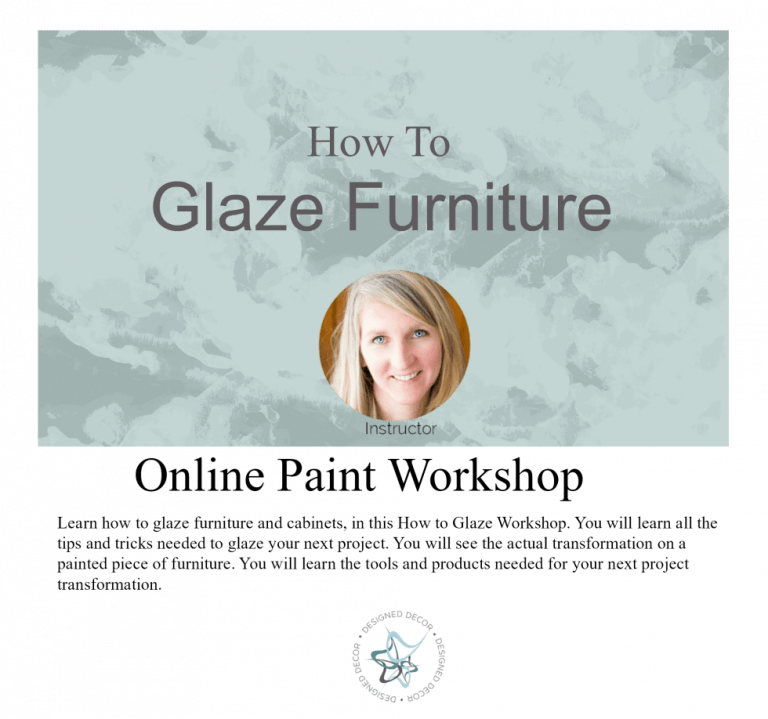 How to apply glaze to painted furnitureeasy video tutorial Designed