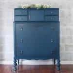 Custom Blue Highboy Dresser-9