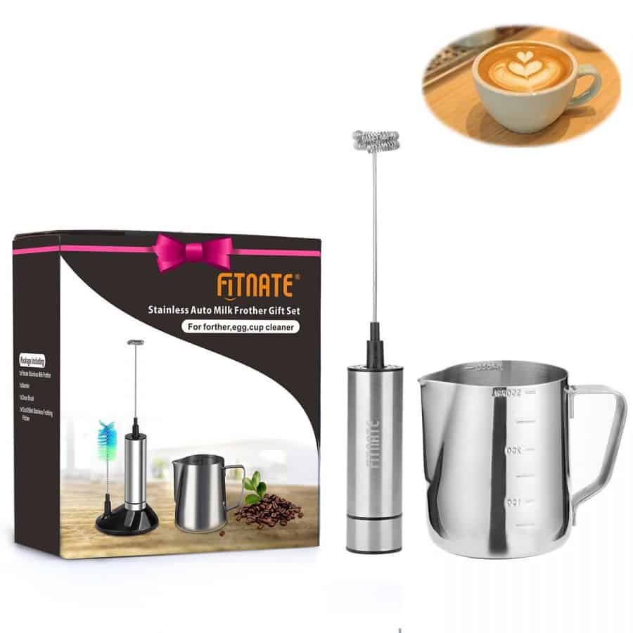 Fitnate Stainless Steel Handheld Milk Frother & Reviews