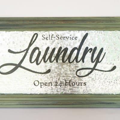 Finishing Touches to the Laundry Room a Fun DIY Laundry Room Sign