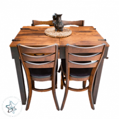 Jigsaw Puzzle Table Pub Height - closed with 4 chairs