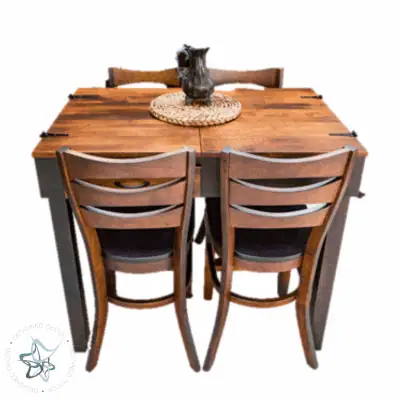 Jigsaw Puzzle Table Pub Height - closed with 4 chairs