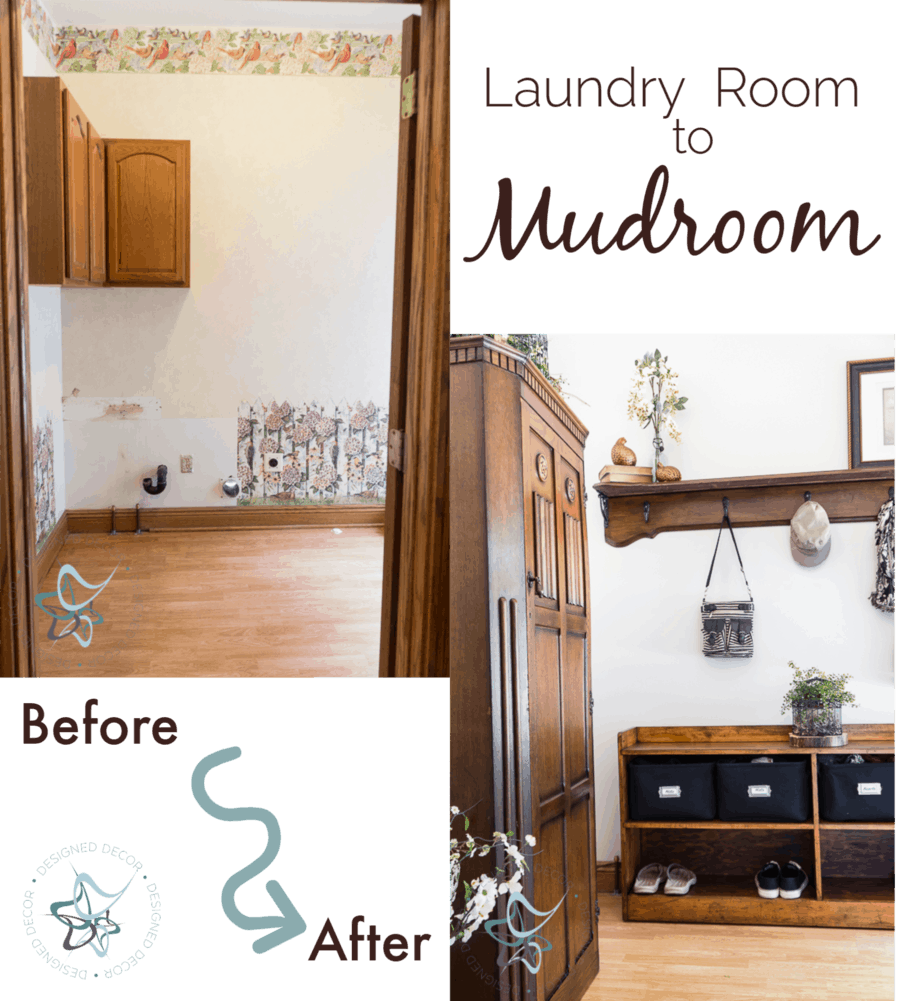 Transforming the Laundry Room into a Budget-Friendly Mudroom!