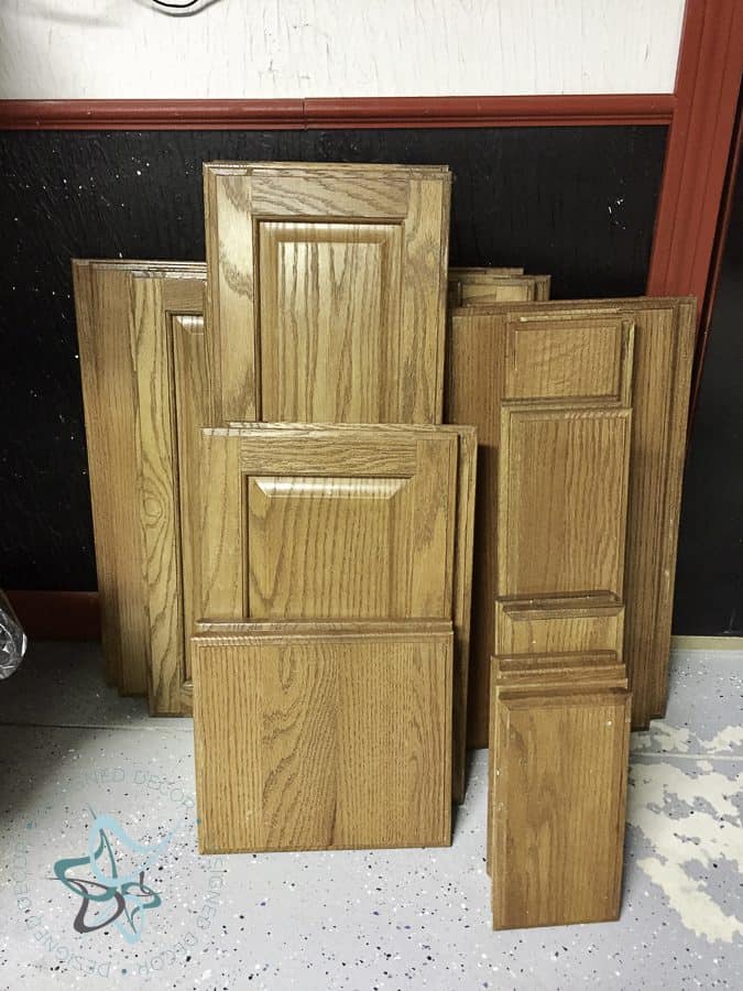 oak cabinet and drawer fronts