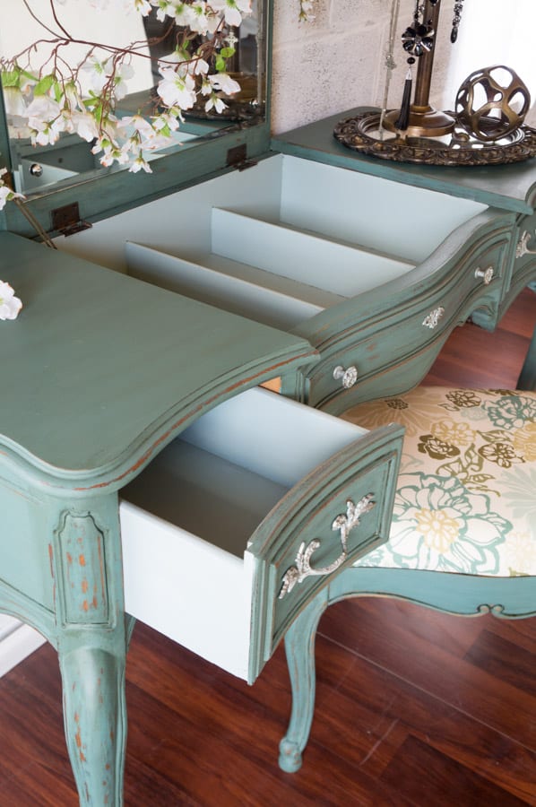 How to Apply Milk Paint on Furniture - Beautiful Vanity Makeover ...