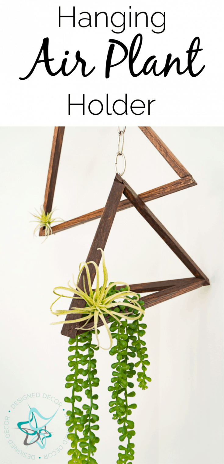 Simple to Make DIY Hanging Air Plant Holder Designed Decor