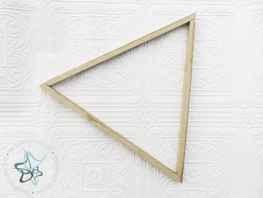 wood triangle air plant holder