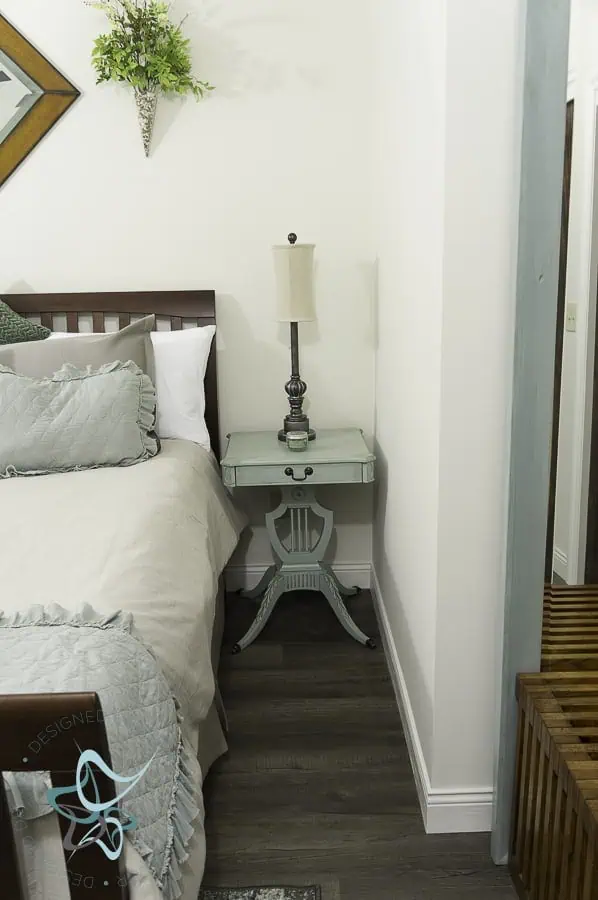 Painted side tables for a guest bedroom