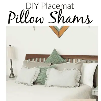 DIY Fabric Placemat Pillow Shams for the Guest Suite