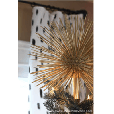 DIY Glitter Starburst Tree Topper- Dwellings by Devore