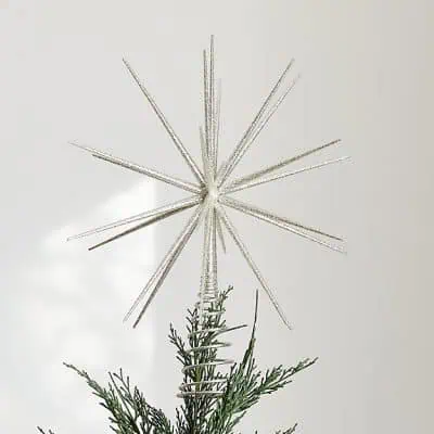 Silver Glitter Burst Topper- Crate and Barrel Silver Glitter Burst Topper- Crate and Barrel