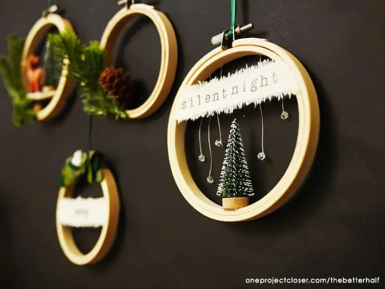 diy embroidery hoop ornament-One project closer