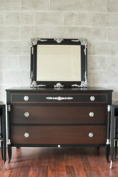 updated neoclassical dresser and nightstands
